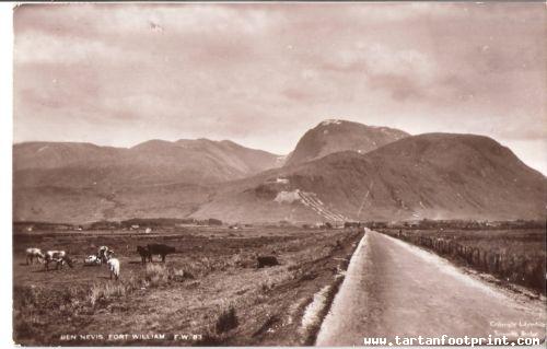 Posted Fort William 1936 shows main rd from Corpach to Fort William