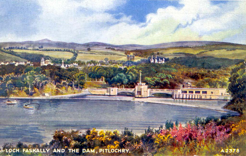 Perthshire, Pitlochry, Loch Faskally and the Dam 1959