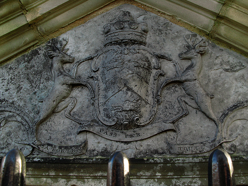 detail from the monument  to Andrew,Lord Rollo