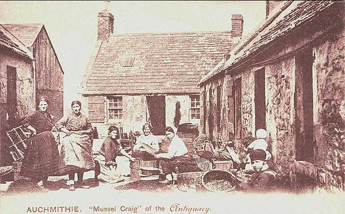 Auchmithie Mussel-craig - Old Scottish Postcard