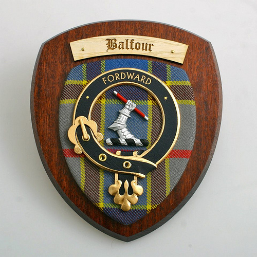 balfour clan crest plaque