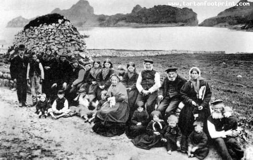 Old Photograph Islanders By The Coast St Kilda Scotland