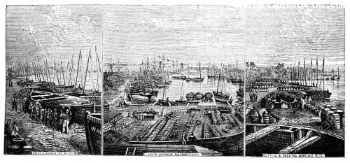 42498669-19th-century-engraving-of-the-docks-at-wick-scotland