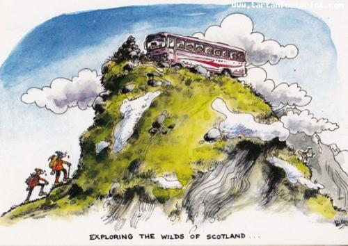 scotland-old-peoples-bus-dangling-on-rock-climber-scottish-comic-humour-postcard-34998-p
